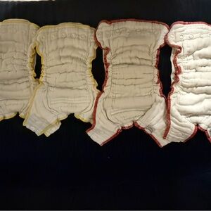 Clotheez Cloth Diapers with Red and Yellow Trim -